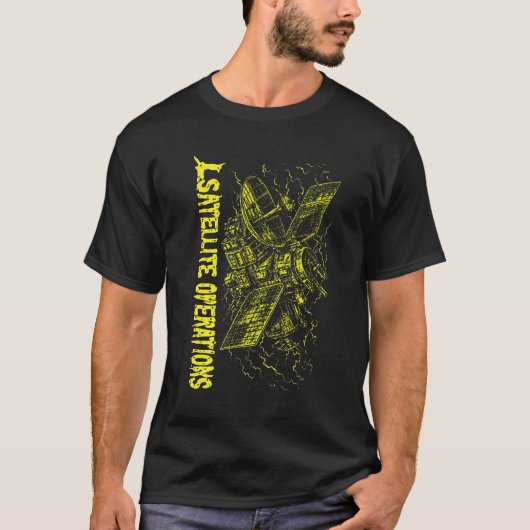 衛星運用 - ディープスペースリレー衛星 Tシャツ (正面)
