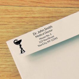 衛生シンプル蛇白黒の医療器 セルフインキングスタンプ