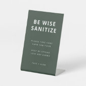 衛生化駅 | Covid-19 Green Scandi 結婚's 台座サイン (正面)