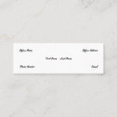 衛生士ミニ名刺 スキニー名刺 (裏面)