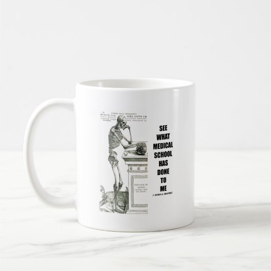 衛生学校が私にしたことを見て下さい(骨組) コーヒーマグカップ (左)