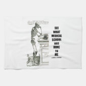 衛生学校が私にしたことを見て下さい(Vesalius) キッチンタオル (横)