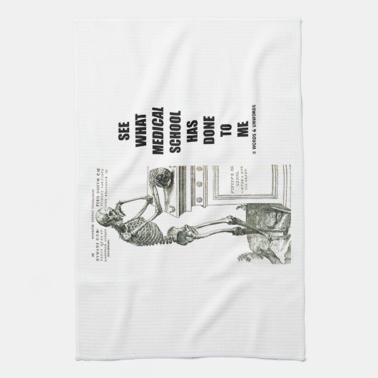 衛生学校が私にしたことを見て下さい(Vesalius) キッチンタオル (縦)