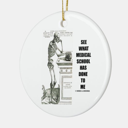 衛生学校が私にしたことを見て下さい(Vesalius) セラミックオーナメント (左)