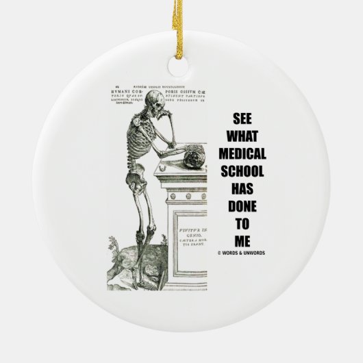 衛生学校が私にしたことを見て下さい(Vesalius) セラミックオーナメント (裏面)