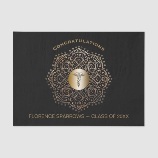 衛生学校のナースの卒業のお祝い 薄葉紙 (正面)