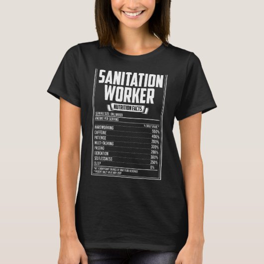 衛生従事者の栄養事実 Tシャツ (正面)