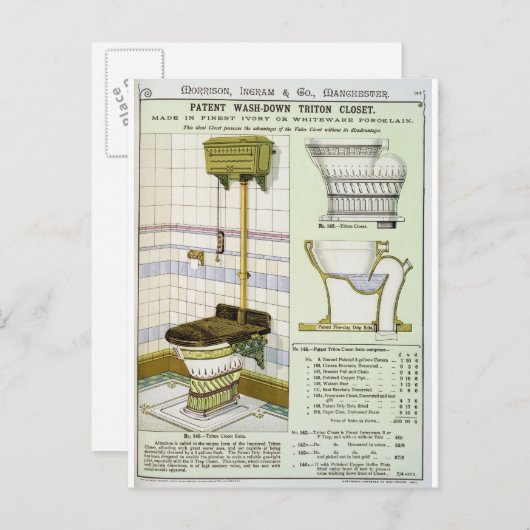 衛生用品のカタログからトリトンクローゼットp ポストカード (正面/裏面)