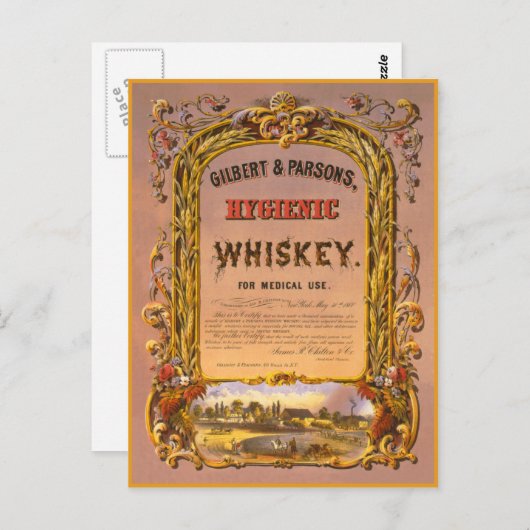 衛生的なウイスキー: 1860 – はがき (正面/裏面)