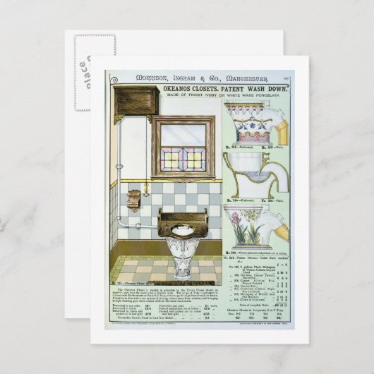 衛生製品のカタログからのOkeanosの戸棚 ポストカード (正面/裏面)