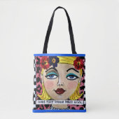 衝動買いによるトートバックの内部の平和 トートバッグ (正面)