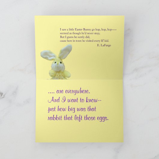 衝撃を与えられたイースターはバニーカスタマイズ シーズンカード (内部)