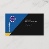 衝撃を与える眩ます黄色いギアエンジニア 名刺 (裏面)