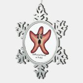 衝撃を受けたヒトデ、MeWarriorWoman on Twitch スノーフレークピューターオーナメント (右)