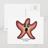 衝撃を受けたヒトデ、MeWarriorWoman on Twitch ポストカード (正面/裏面)