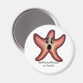 衝撃を受けたヒトデ、MeWarriorWoman on Twitch マグネット (正面/裏面)