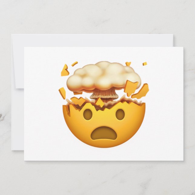 衝撃を受けた顔の頭部を爆発させる – Emoji (正面)