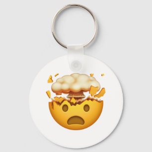 衝撃を受けた顔の頭部を爆発させる – Emoji キーホルダー