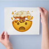 衝撃を受けた顔の頭部を爆発させる – Emoji チラシ (手)