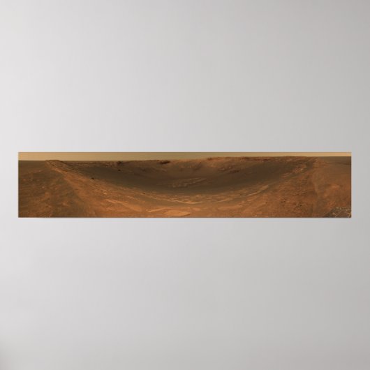 衝撃クレーター耐久火星の表面 ポスター (正面)