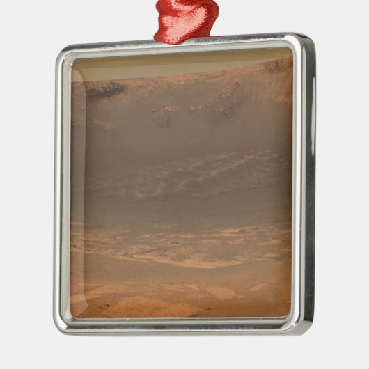 衝撃クレーター耐久火星の表面 メタルオーナメント (左)