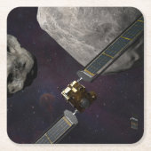 衝撃前のダーツ宇宙船とリュシカベ スクエアペーパーコースター (正面)