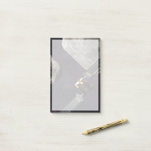 衝撃前のダーツ宇宙船とリュシカベ ポストイット (デスク上)