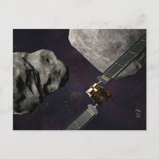 衝撃前のダーツ宇宙船とリュシカベ ポストカード (正面)