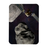 衝撃前のダーツ宇宙船とリュシカベ マグネット (縦)