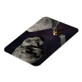 衝撃前のダーツ宇宙船とリュシカベ マグネット (左側)