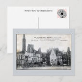 衝撃後のベルギーのYpres ポストカード (正面/裏面)