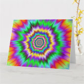 衝撃波の大きい挨拶状 カード (黄色い花)