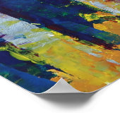 衝撃波、音波、モダン抽象芸術ファインアート ポスター (角)