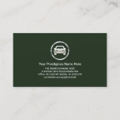 衝撃的なグリーンスポーツカー自動車の洗車 名刺 (裏面)