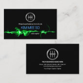 衝撃的なグリーン·エレクトリック·オーディオ·ウェーブ·サウンド·エンジニア 名刺 (正面/裏面)