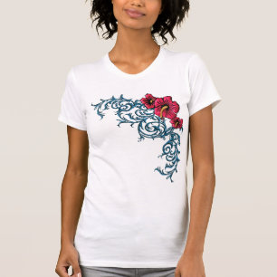 衝撃的なハイビスカス Tシャツ