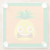 衝撃的なパイナップルコースター ガラスコースター (裏面)