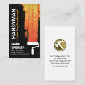 衝撃的な光絵を描るレンガ造りの壁の男 名刺 (正面/裏面)