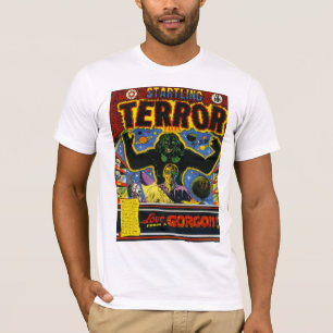 衝撃的な恐怖のカッコいいのヴィンテージの漫画本カバー芸術 Tシャツ