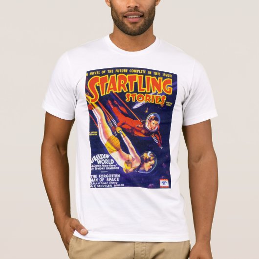 衝撃的な物語のヴィンテージの廉価本カバー芸術 Tシャツ (正面)