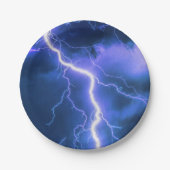 衝撃的な稲妻ストライキ ペーパープレート (正面)