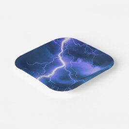 衝撃的な稲妻ストライキ ペーパープレート