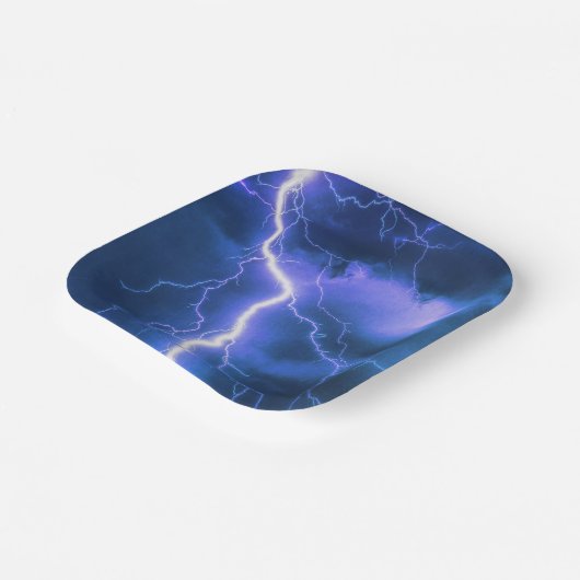 衝撃的な稲妻ストライキ ペーパープレート (傾斜あり)