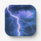 衝撃的な稲妻ストライキ ペーパープレート (正面)