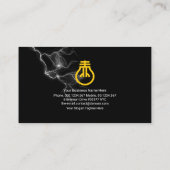 衝撃的な電気稲妻嵐電気技師 名刺 (裏面)