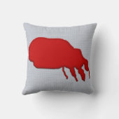 衝撃的に血が染み込んだ クッション (裏面)