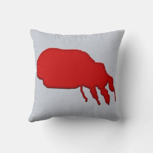 衝撃的に血が染み込んだ クッション (裏面)