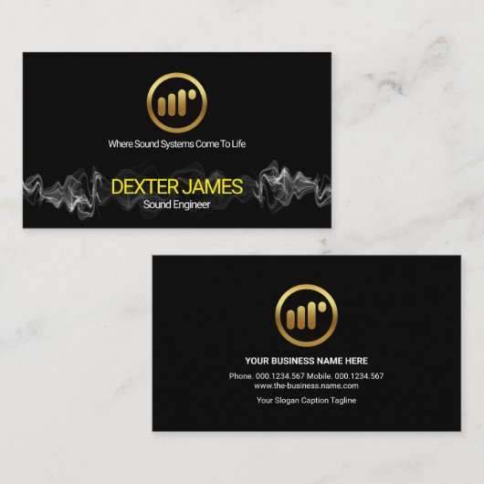 衝撃電気音響技術者 名刺 (正面/裏面)