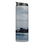 衝突する泡状の波とイオニアの海  タンブラー (回転右)