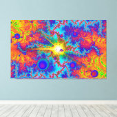 衝突するDweeb サイケデリック Ballz キャンバスプリント (インサイチュ (ウッドフロア))